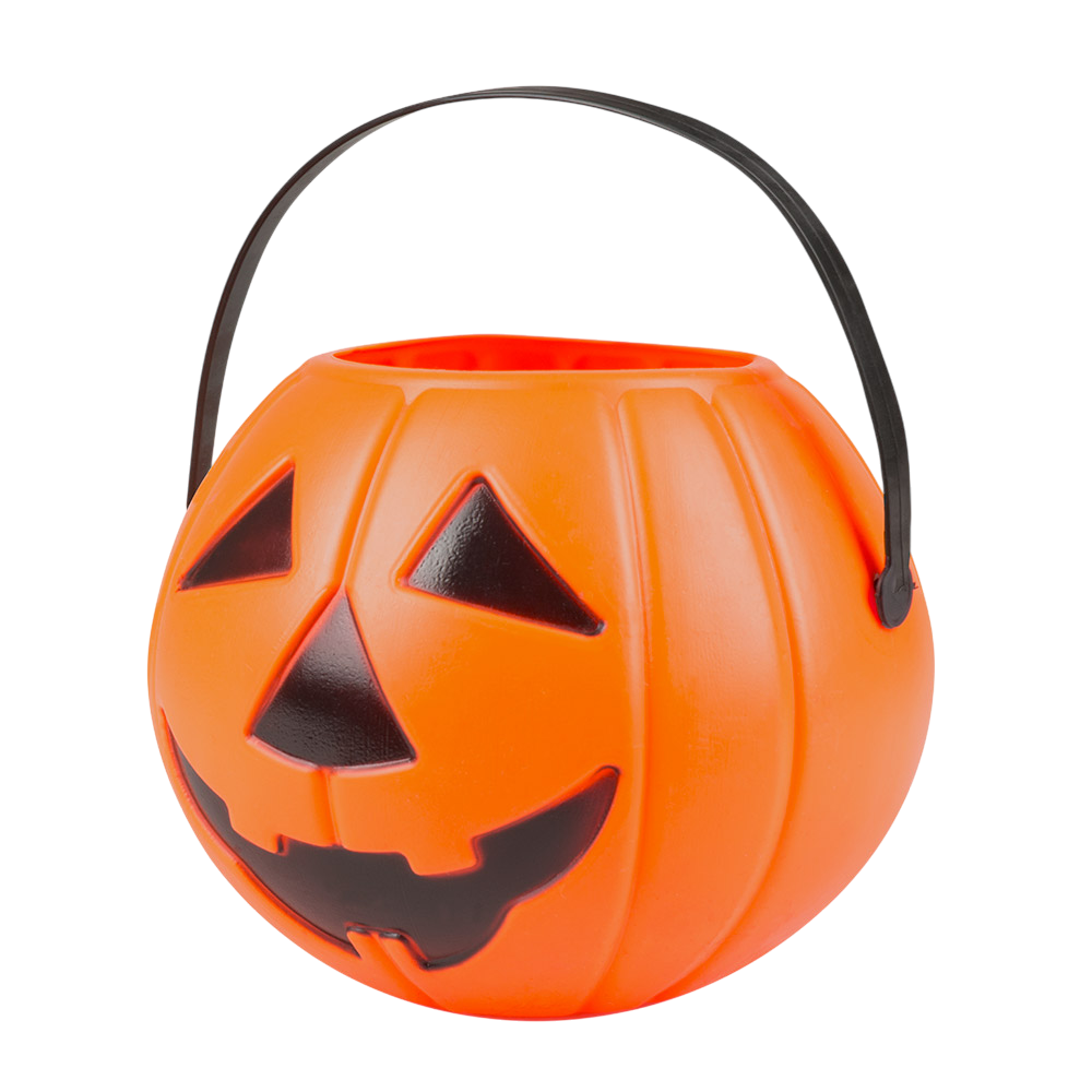 Orange Pumpkin Bucket 14 x 16 cm – Halloween Sweet Basket