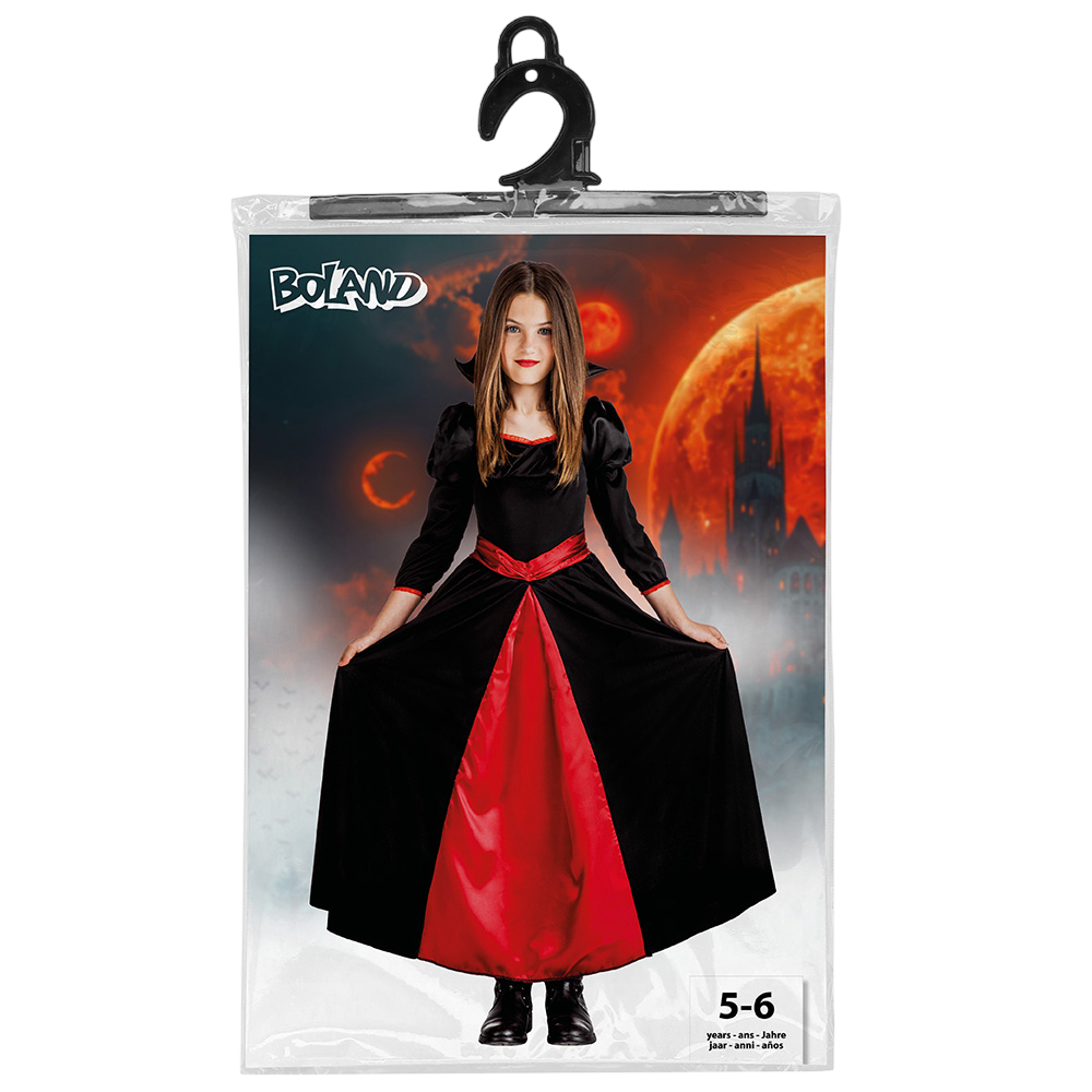 Vampire Diva Costume for Girls Aged 5–6 – Halloween