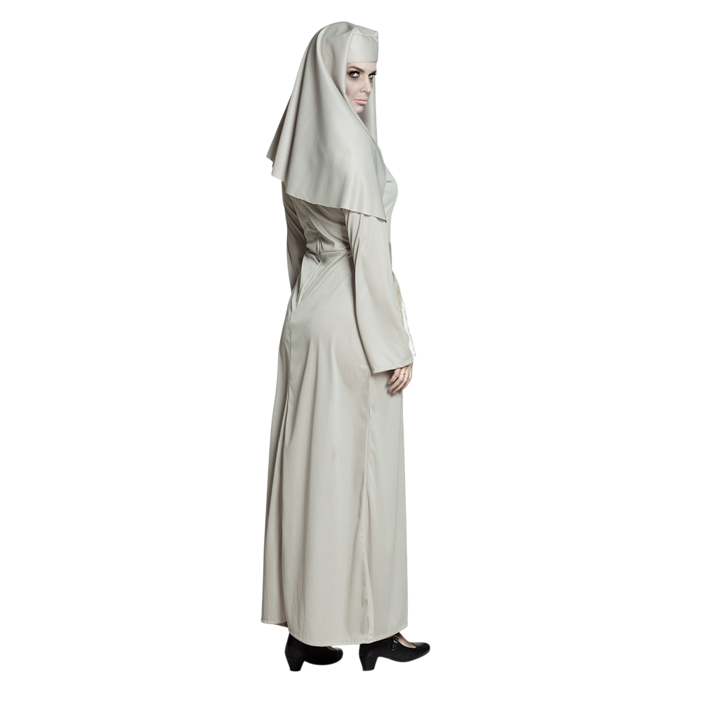 Women’s Ghost Nun Costume, Size 36/38 – Halloween