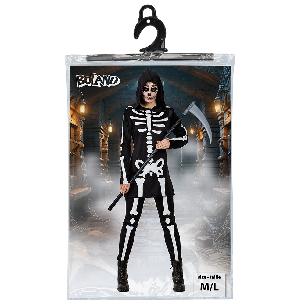 Women’s Skeleton Costume, Size M/L – Halloween