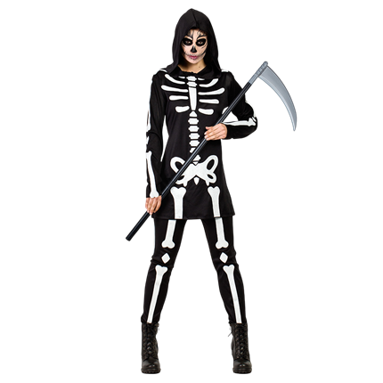 Women’s Skeleton Costume, Size M/L – Halloween