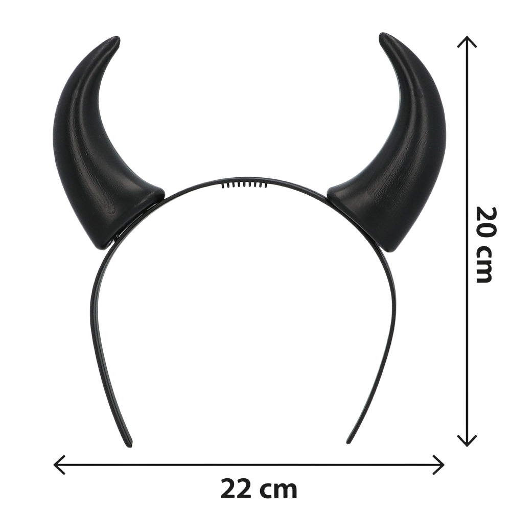 Black Devil's Horns Headband – Halloween Accessory