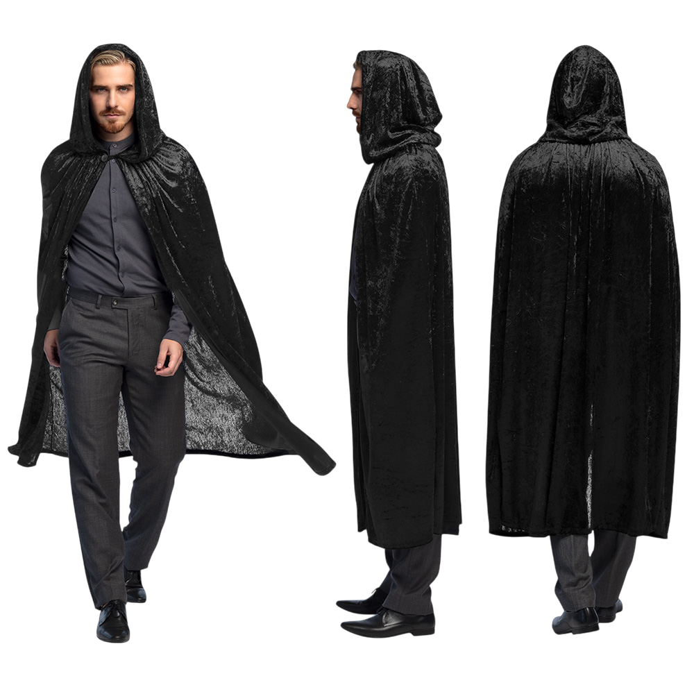 Black Cape 170 cm – Halloween Fancy Dress Costume