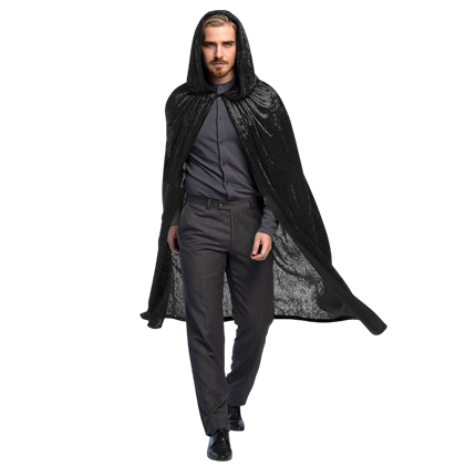 Black Cape 170 cm – Halloween Fancy Dress Costume