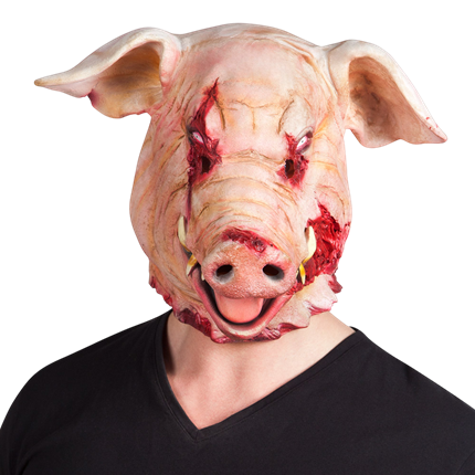 Bloody Pig Latex Mask – Halloween Horror Mask