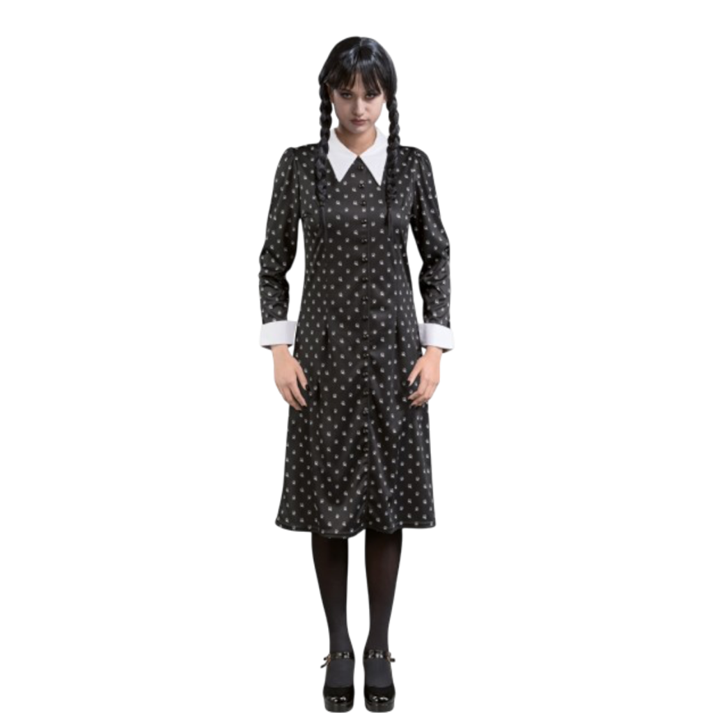 Addams Wednesday Black Dress XS – Women’s Fancy Dress