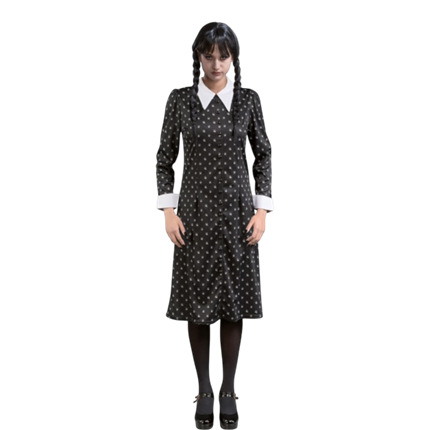 Addams Wednesday Black Dress XS – Women’s Fancy Dress