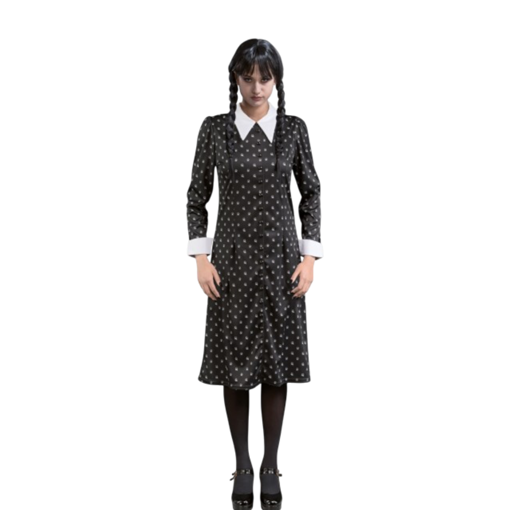 Black Wednesday Addams Dress, Size M – Women’s Fancy Dress
