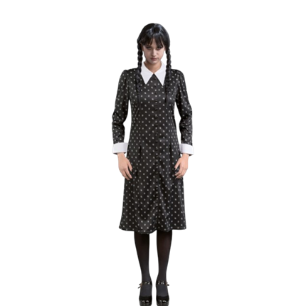 Black Wednesday Addams Dress, Size M – Women’s Fancy Dress