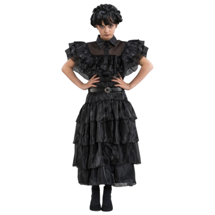 Wednesday Addams Black Ball Gown, 152 cm – Children’s Fancy Dress Costume