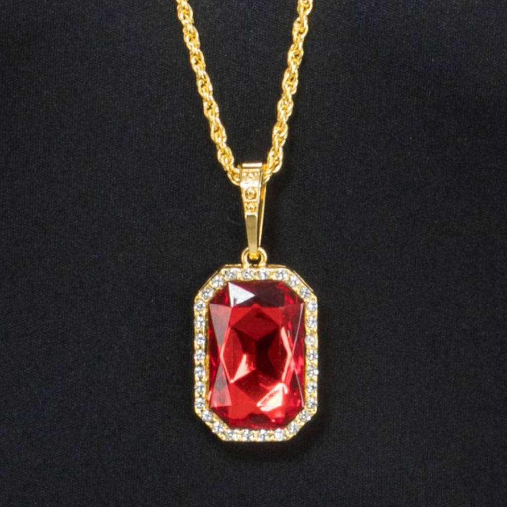 Vampire Necklace with Ruby Pendant – 72 cm chain