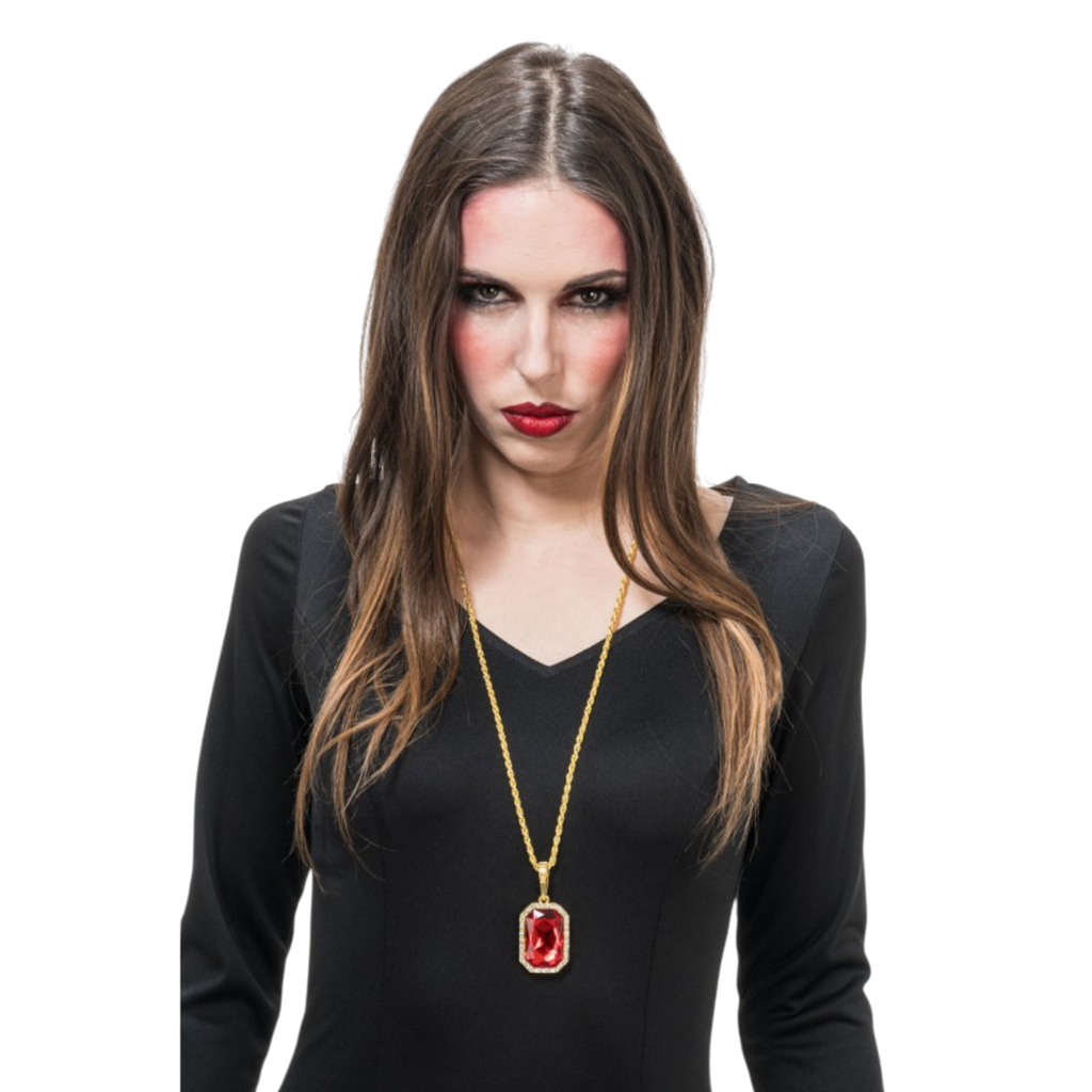 Vampire Necklace with Ruby Pendant – 72 cm chain