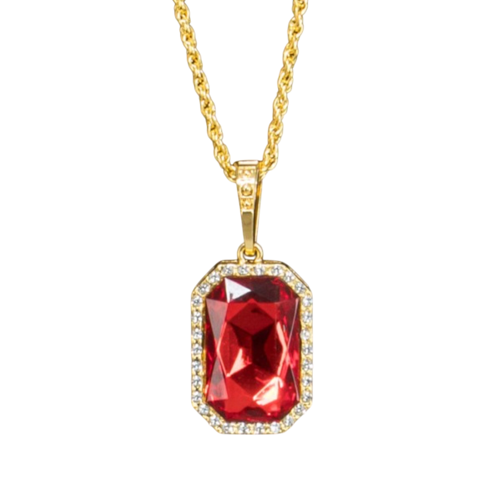 Vampire Necklace with Ruby Pendant – 72 cm chain