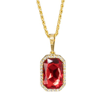 Vampire Necklace with Ruby Pendant – 72 cm chain