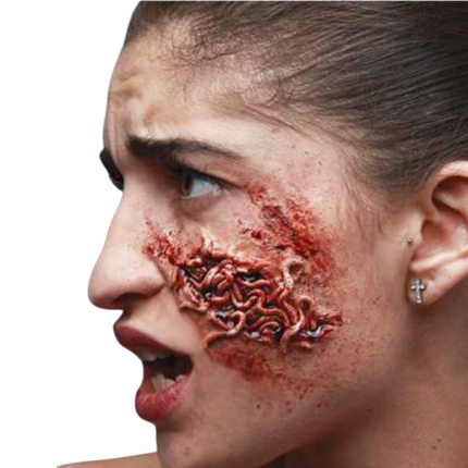 Purulent Wound with Worms (Latex) – Halloween Special Effects Make-up