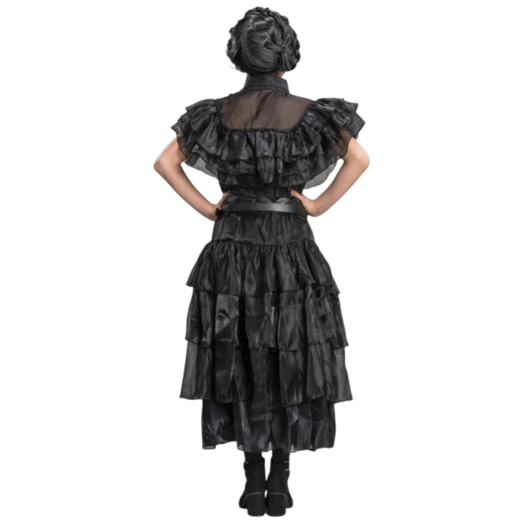 Wednesday Addams Black Ball Gown, 128 cm – Children’s Fancy Dress Costume
