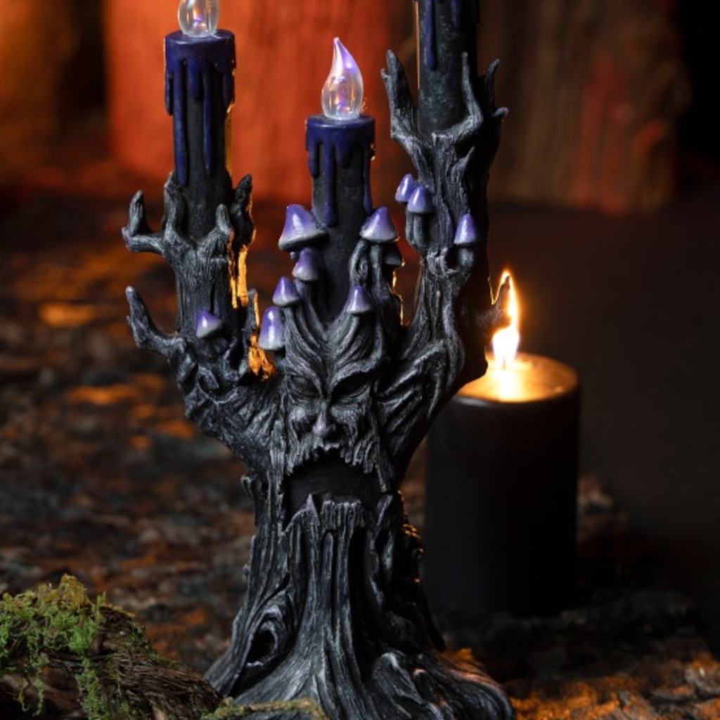 30.5 cm Purple LED ‘Evil Tree’ Candle Holder – Halloween Decoration