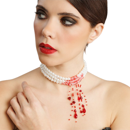 Necklace of Bloody Pearls – Halloween Jewellery