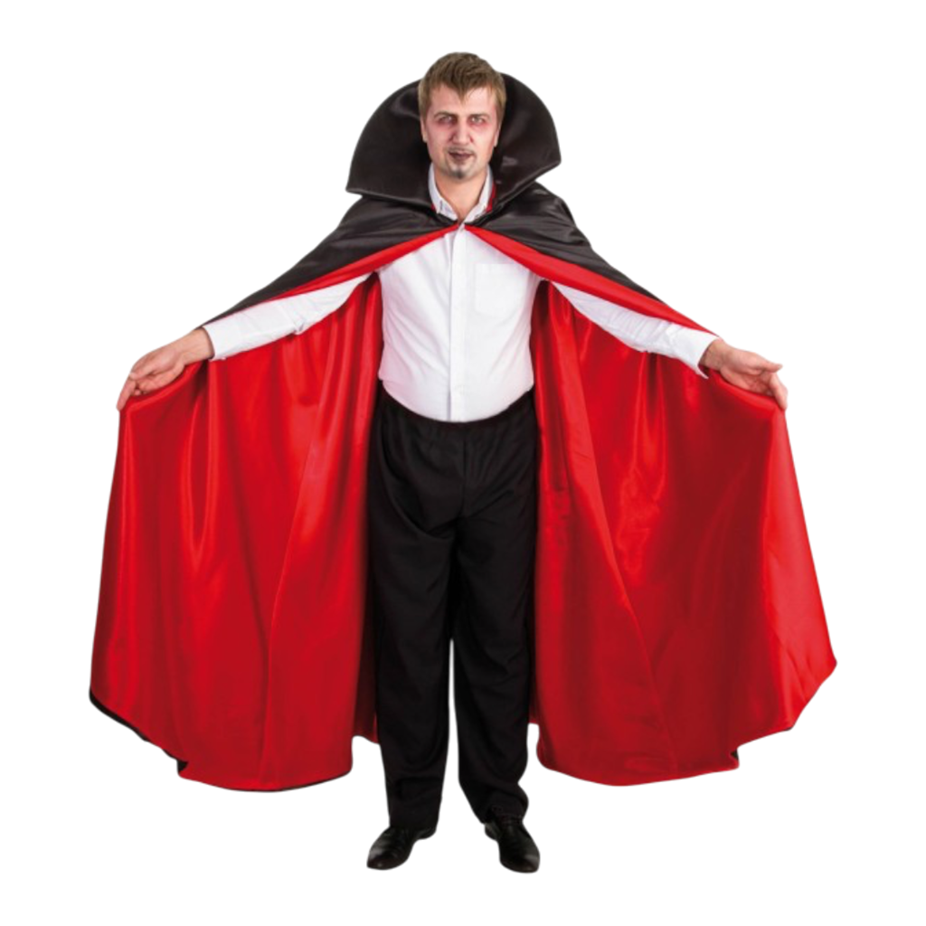 Red and Black Vampire Cape, 170 cm – Halloween Costume