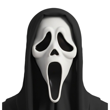 Ghost Face Mask with Hood – Halloween Fancy Dress
