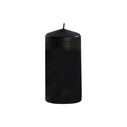 Black Cylindrical Candle 4 x 6 cm – Halloween Decoration