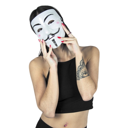 White Anonymous Mask – Halloween Costume