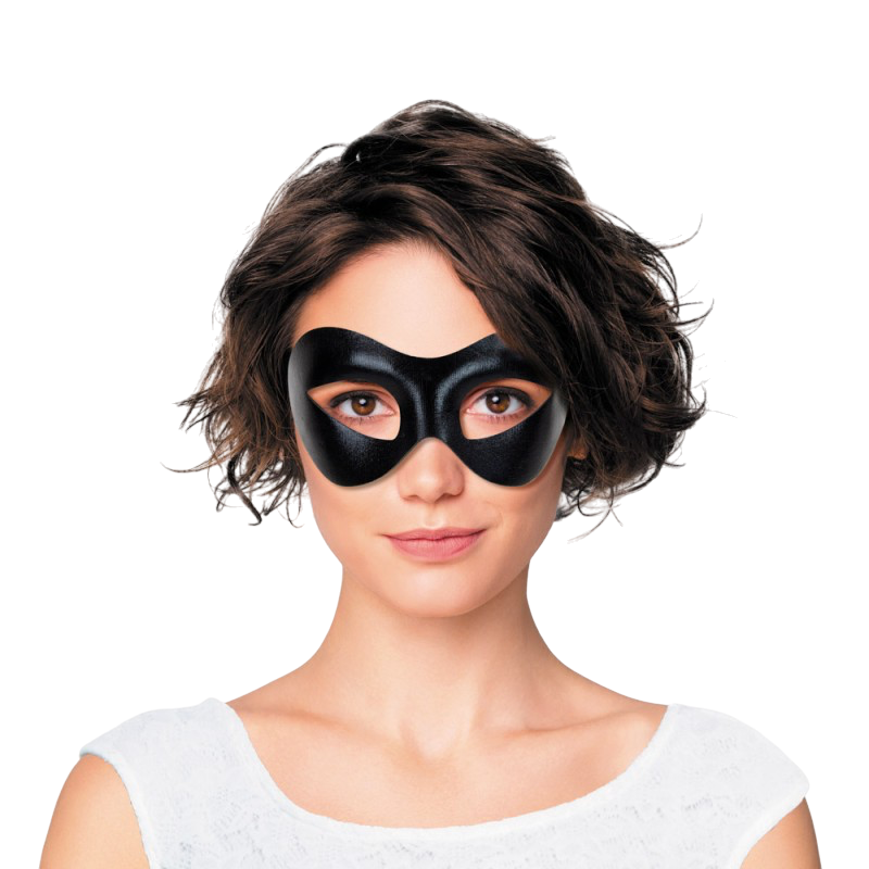 Plain Black Fabric Wolf with Elastic – Fancy Dress Mask