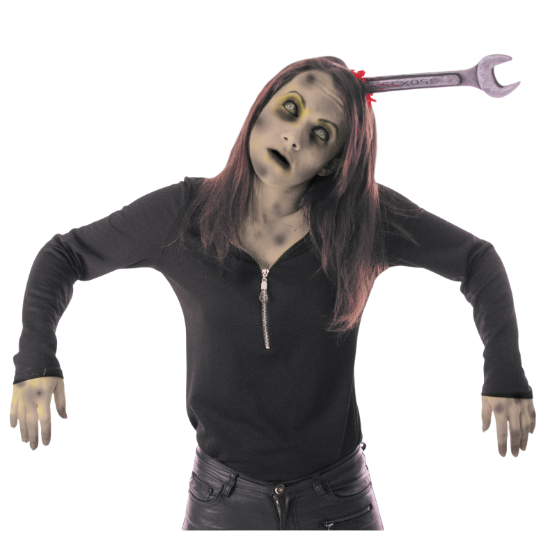 Bloodstained Flat-Head Screw Headband – Halloween Accessory