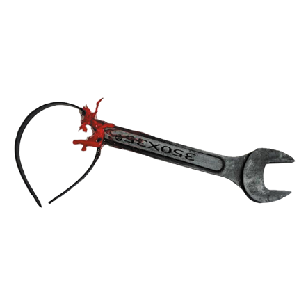 Bloodstained Flat-Head Screw Headband – Halloween Accessory