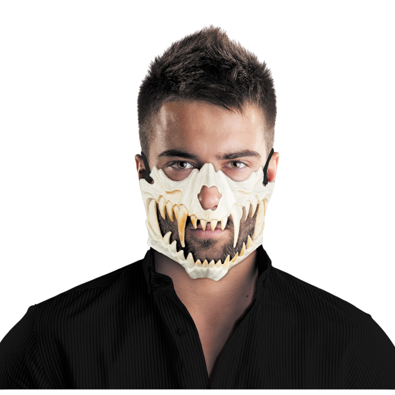 Skeleton Jaw Mask with Teeth – Halloween Prop