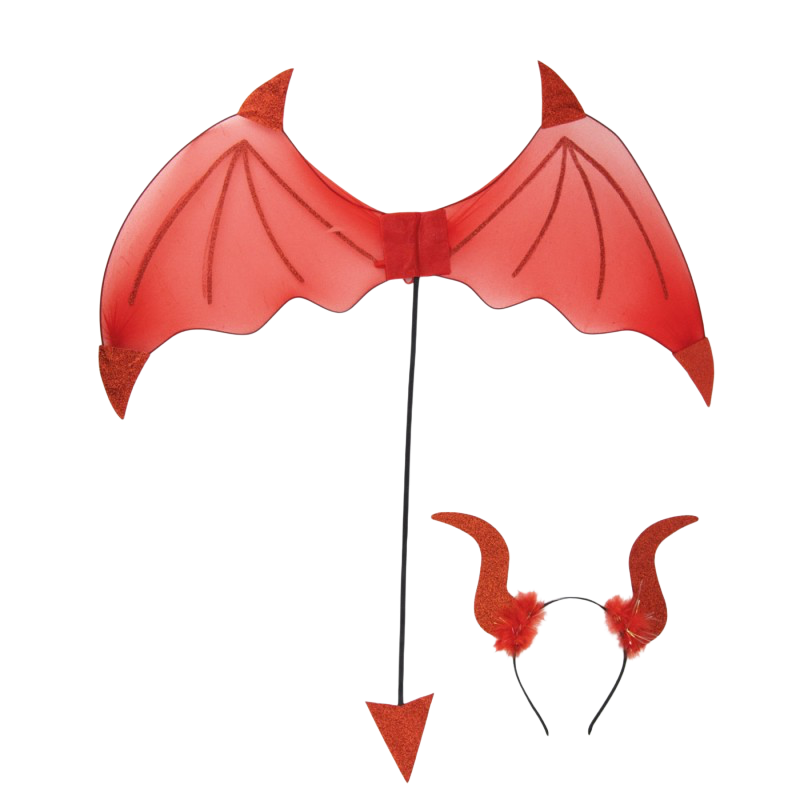 2-Piece Red Devil Costume Set – Halloween Costume Accessories