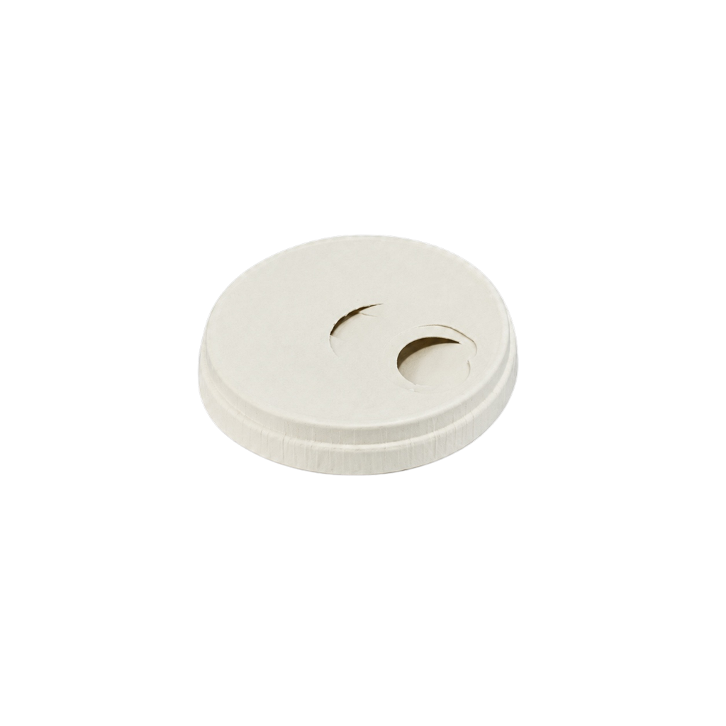 White Paper Lid for 12cl Cups (Pack of 50)