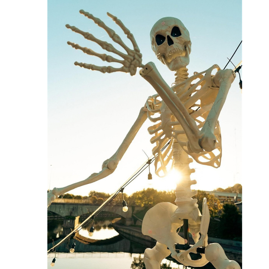 Giant Glowing Skeleton, 3.18 m – XXL Halloween Decoration
