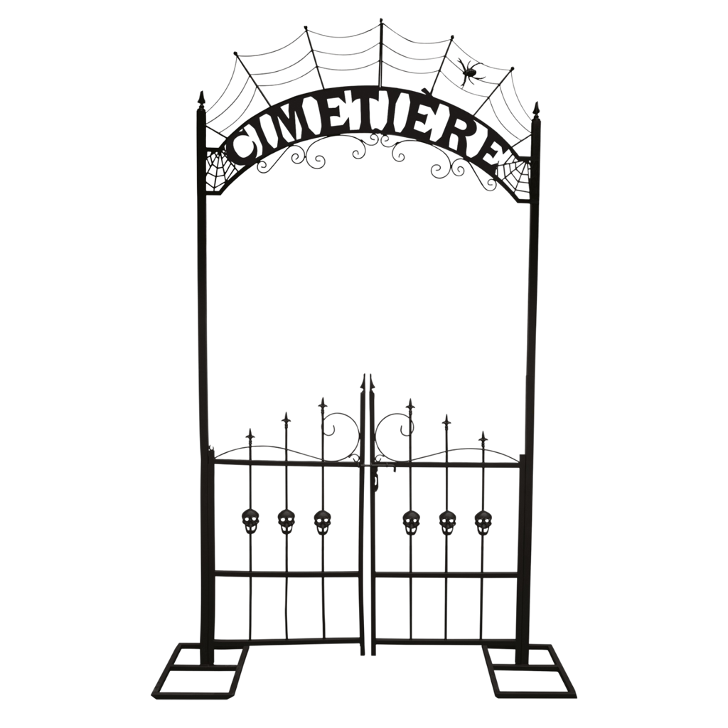 Metal Archway for Cemetery Entrance, 270 cm – XXL Halloween Decoration