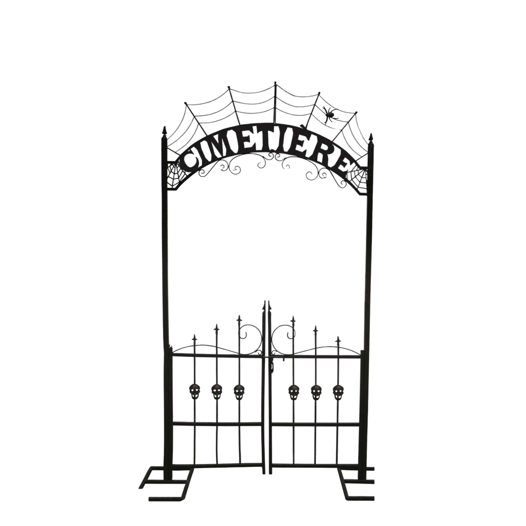 Metal Archway for Cemetery Entrance, 270 cm – XXL Halloween Decoration
