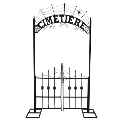 Metal Archway for Cemetery Entrance, 270 cm – XXL Halloween Decoration