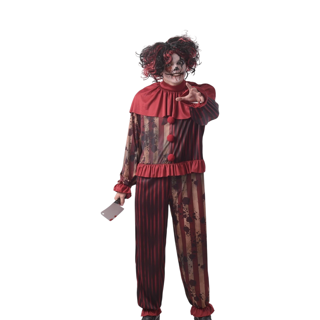 Evil Killer Clown Costume for Men, Size L/XL – Halloween