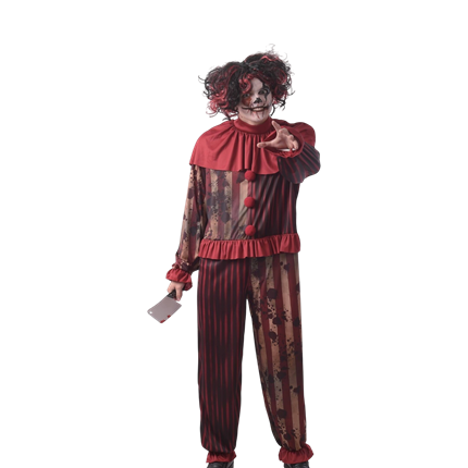 Evil Killer Clown Costume for Men, Size L/XL – Halloween