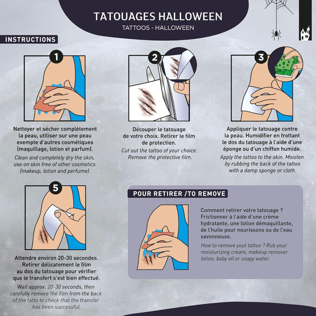 Temporary Tattoos and Scars – Halloween Make-up