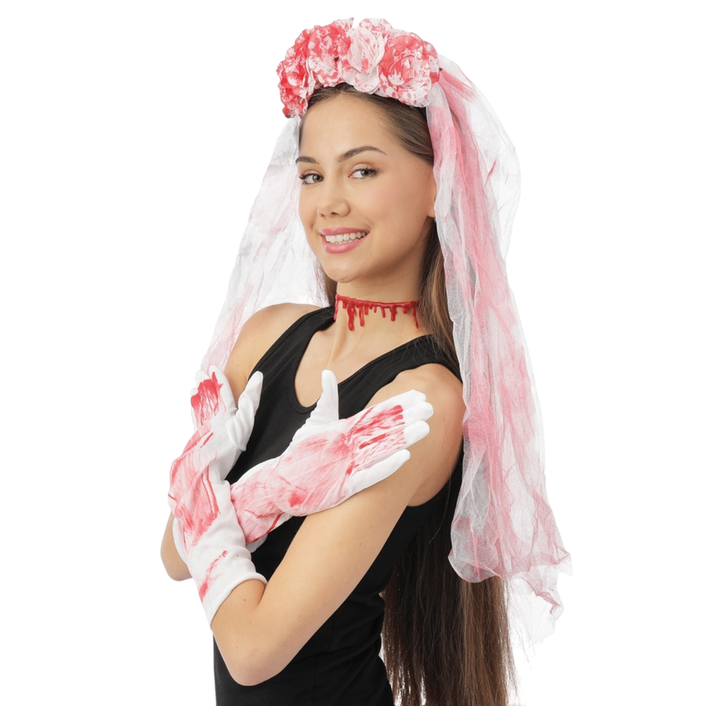 Adult Bloody Bride Costume Kit – Halloween Costume Accessories