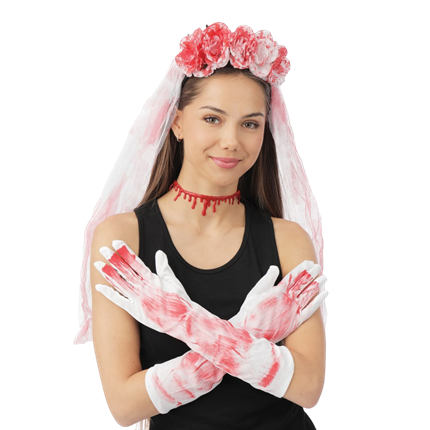 Adult Bloody Bride Costume Kit – Halloween Costume Accessories