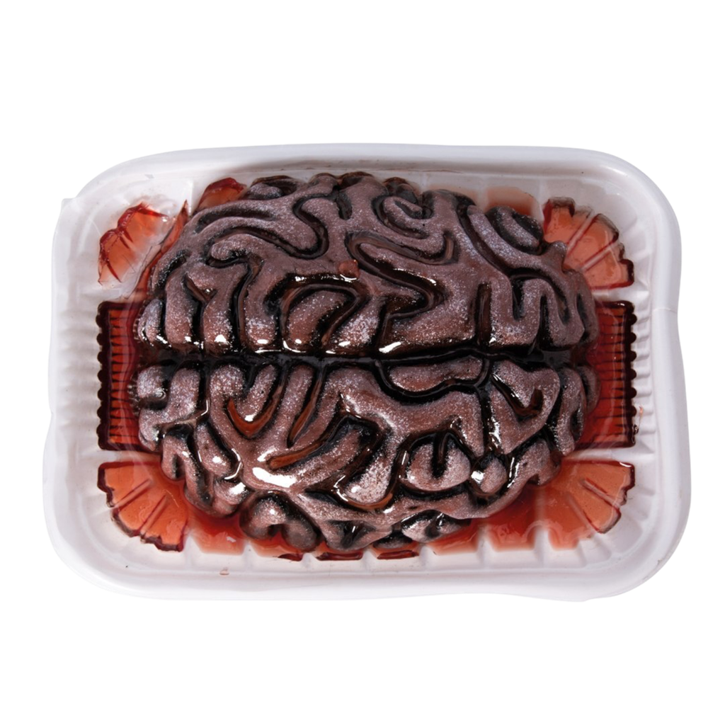 Bloody Brain in a Tray, 13 cm – Gory Halloween Decoration