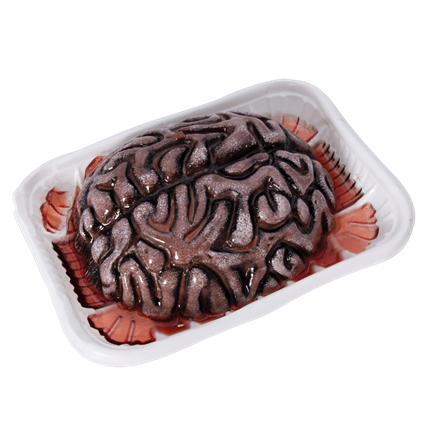 Bloody Brain in a Tray, 13 cm – Gory Halloween Decoration