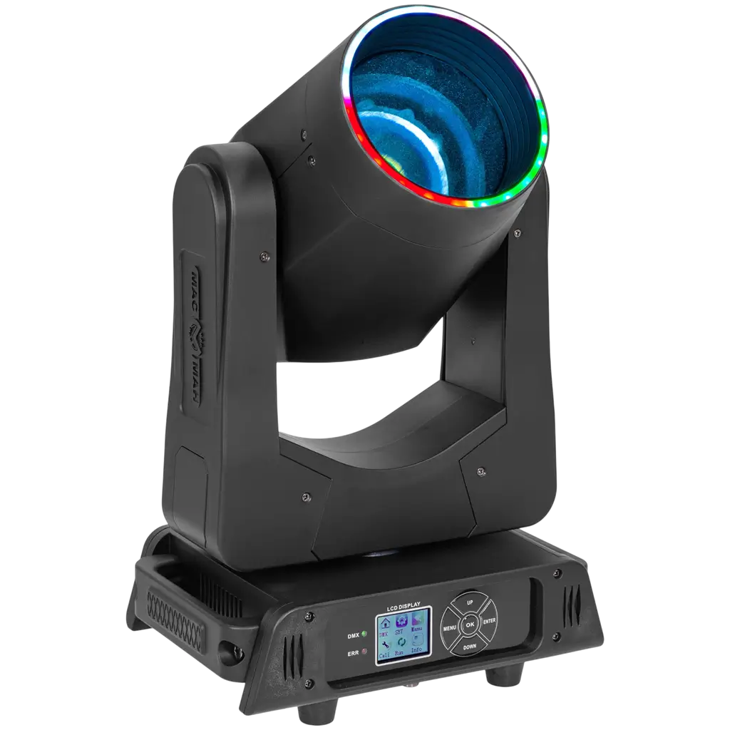 Pack of 2 x 200 W LED beam spotlights with flight case – Mac Mah