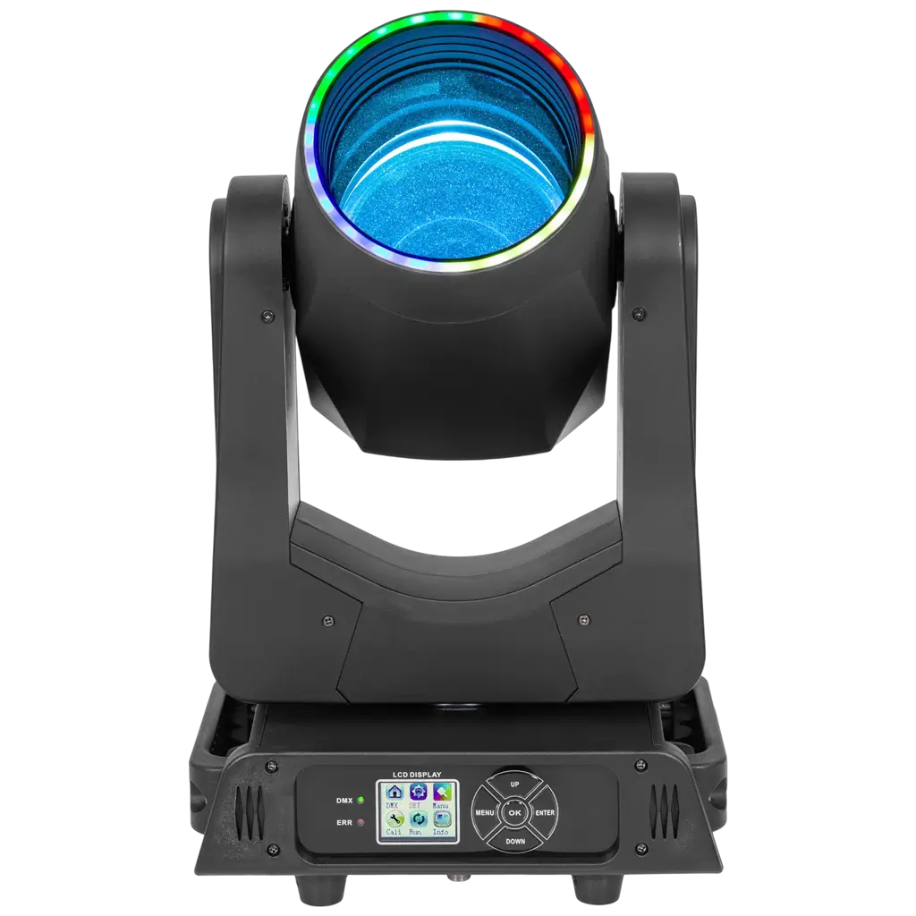 Pack of 2 x 200 W LED beam spotlights with flight case – Mac Mah