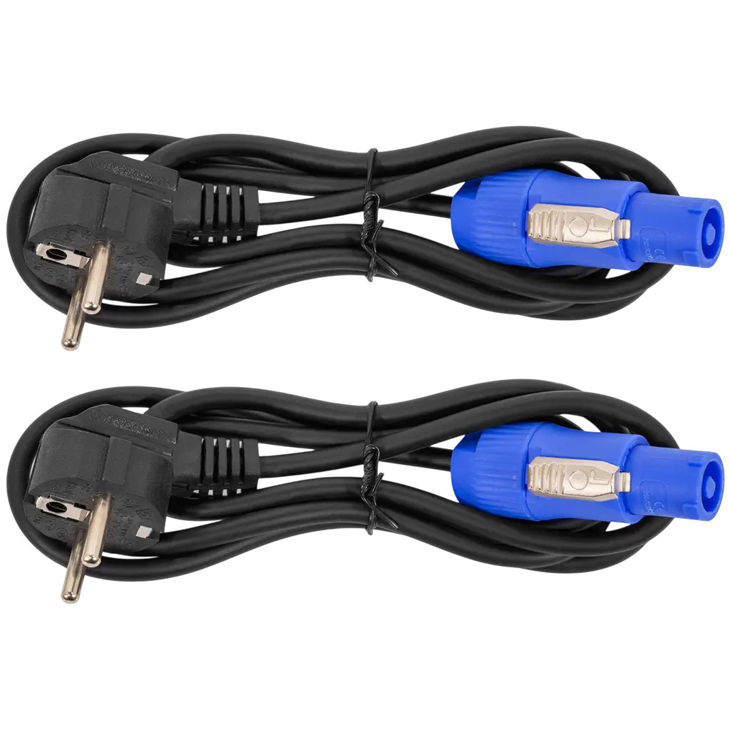Set of 2 x 200 W LED spotlights with flight case – Mac Mah