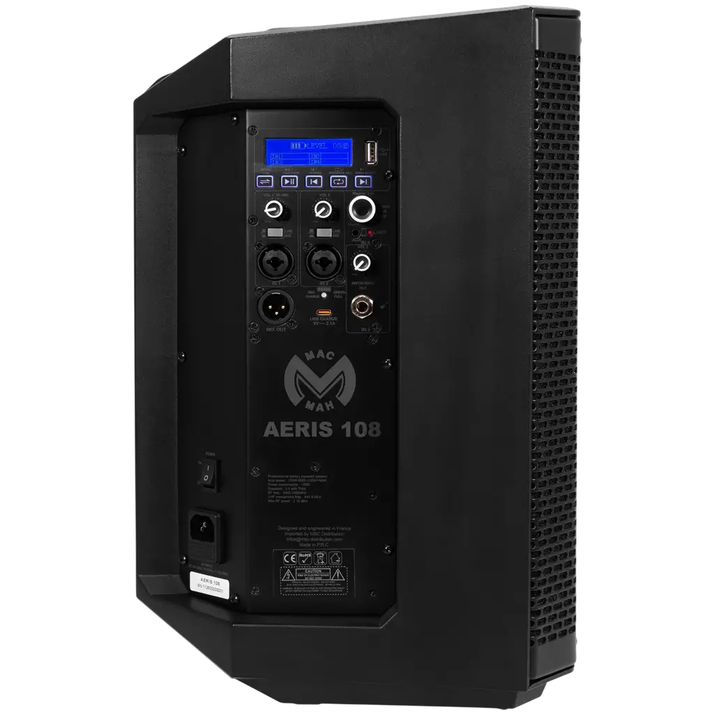 150 W RMS 8" portable battery-powered amplified speaker with UHF microphone – Mac Mah