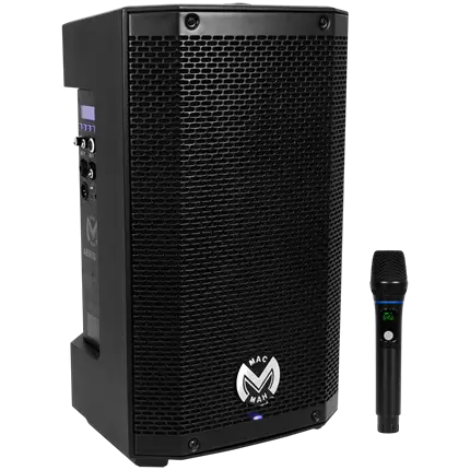 10 battery-powered portable amplified speaker (150 W RMS) with UHF microphone – Mac Mah