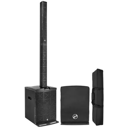 800 W RMS 3-way active column system with 15 subwoofer – Elokance
