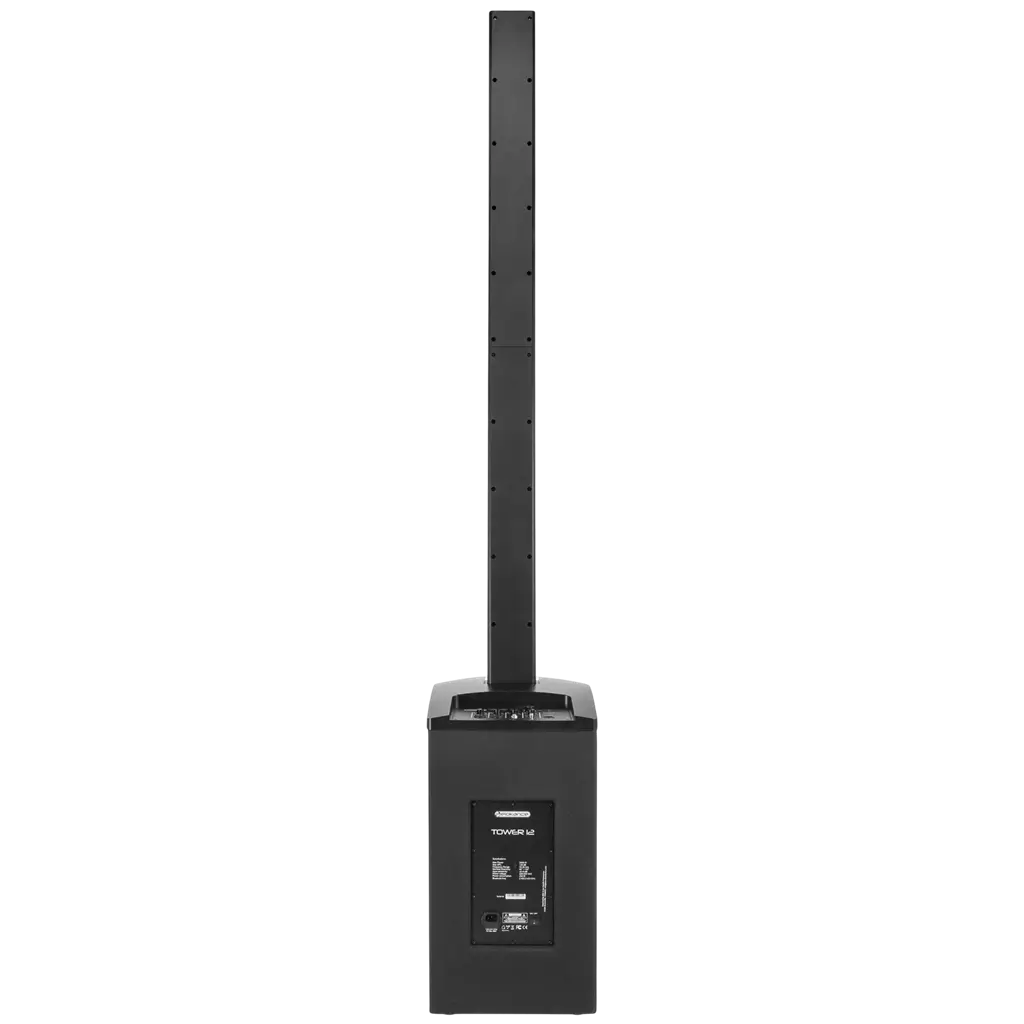 3-way active column system, 800 W RMS, with 12" subwoofer – Elokance